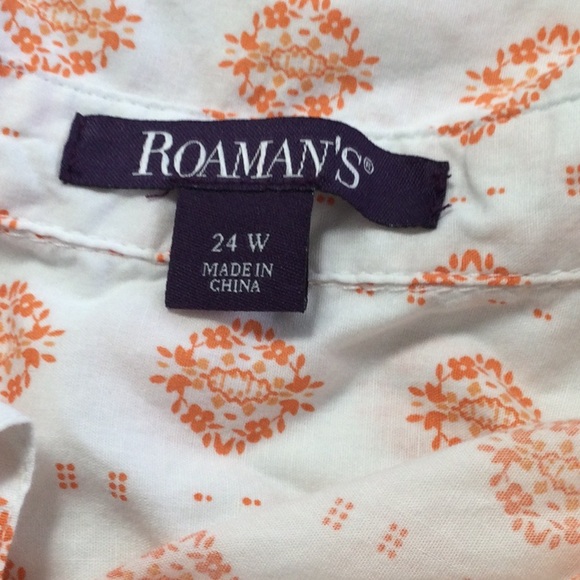 Set of 2 Roaman’s cotton button down plus size long sleeved shirts. Size 24W - Picture 14 of 16